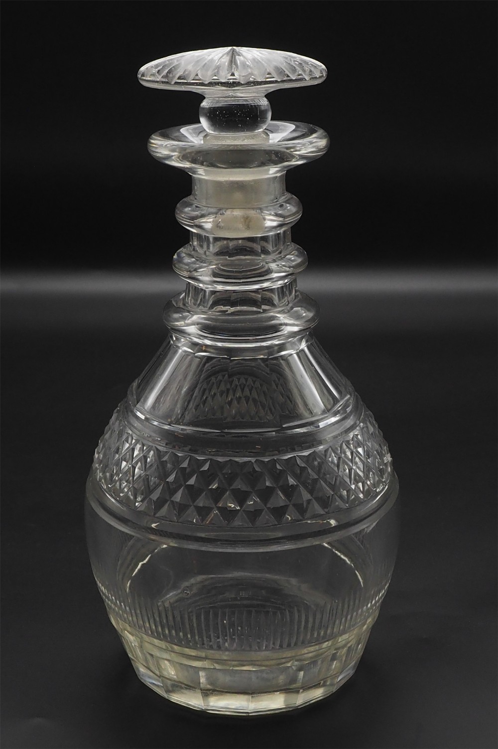 Fine Large Georgian 3 Ring Decanter