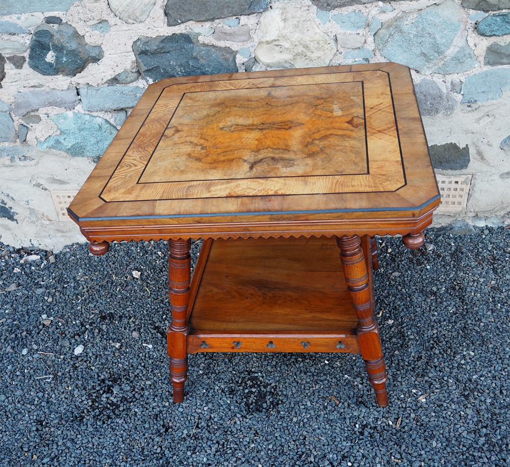 Fine Quality Aesthetic Movement Walnut Table