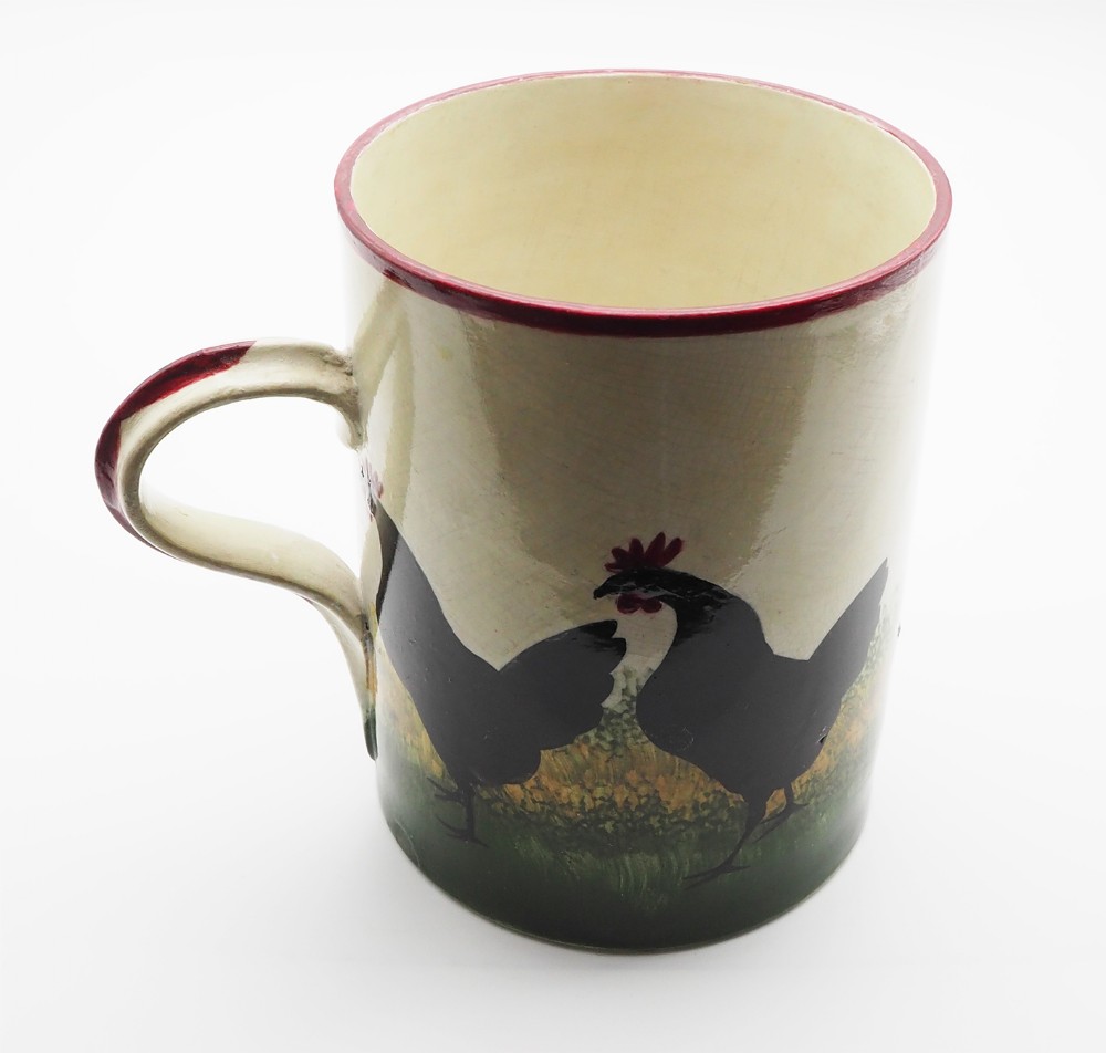 Early Scottish Wemyss Hens Tankard