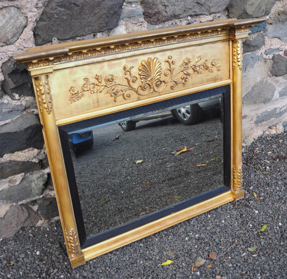 Regency Period Gilt Overmantel Mirror