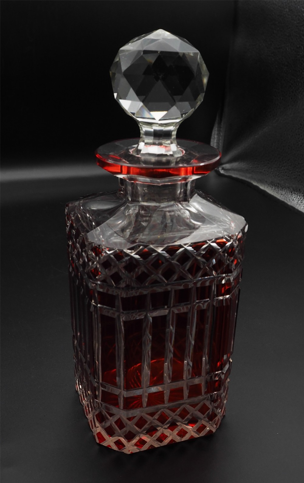 Rare Victorian Red Glass Decanter