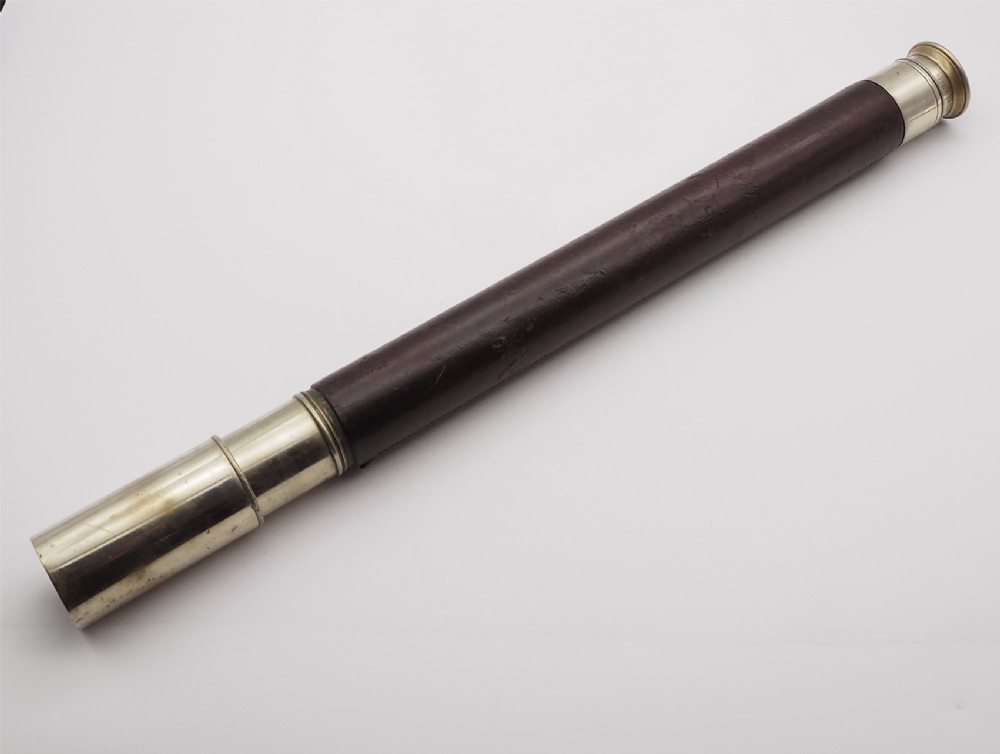 Victorian German Silver & Leather Telescope