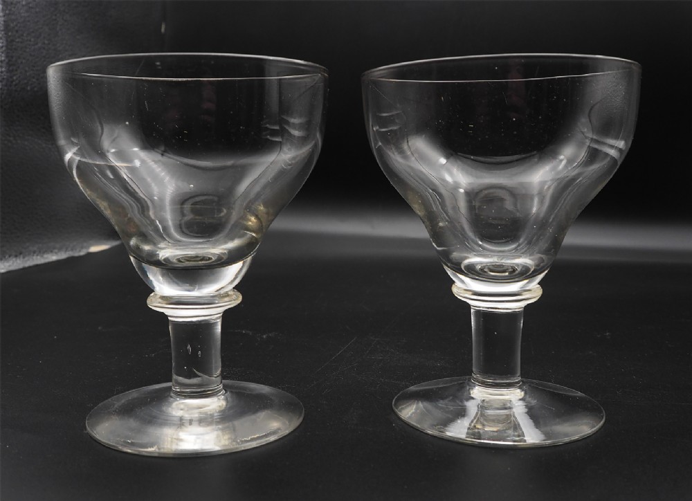 Pair of Victorian Ogee Shaped Rummers