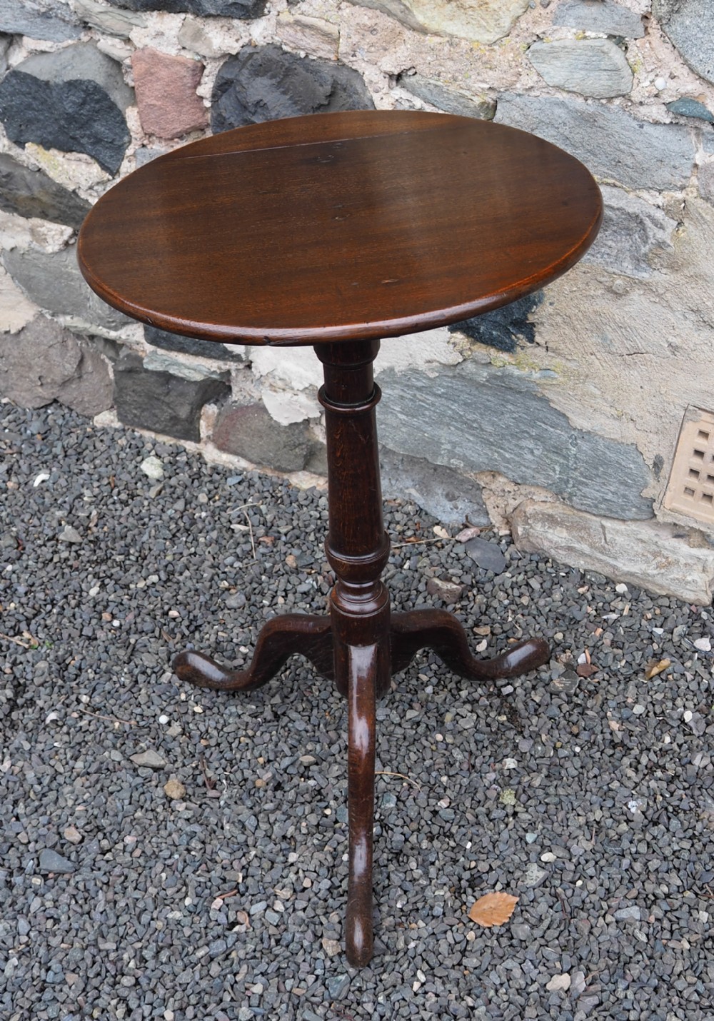 18th Century Oak Tripod Wine Table