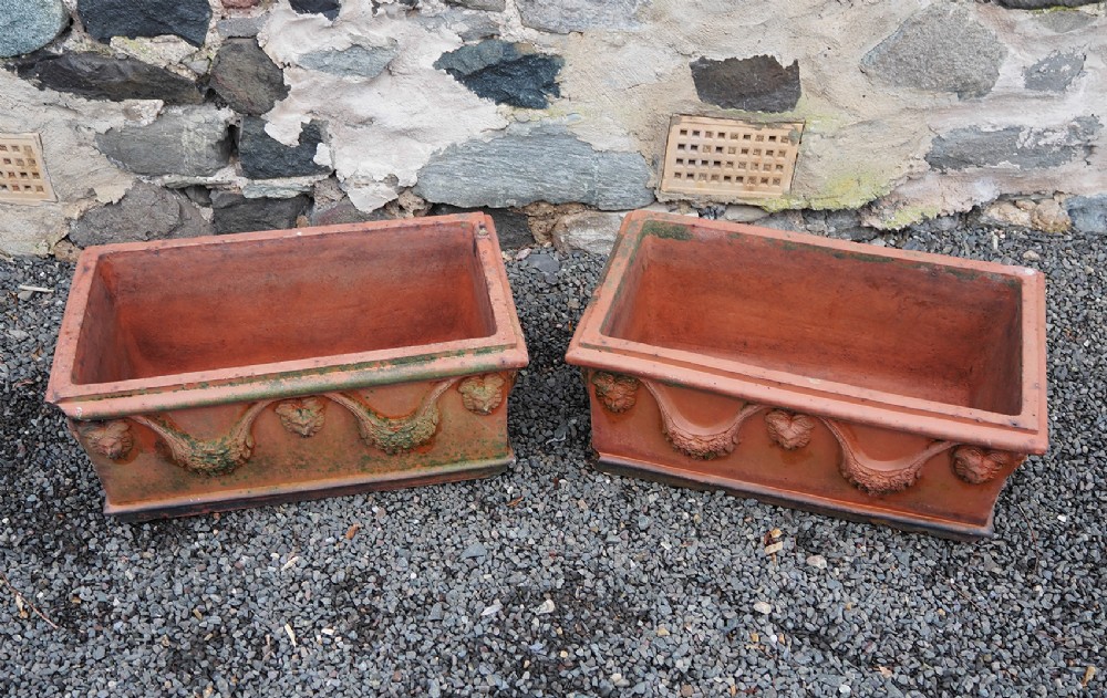 Pair of Victorian Terracotta Planters