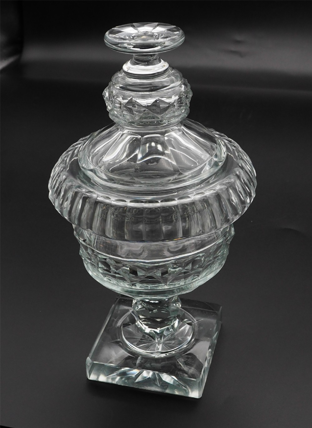 Irish Cut Glass Honey Pot & Cover