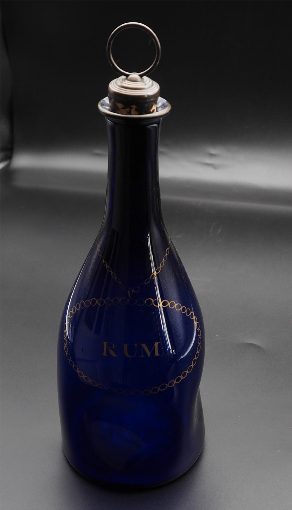 Georgian Bristol Blue Rum Decanter