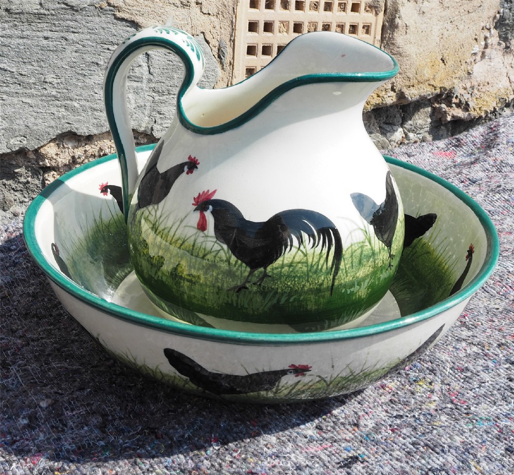 Scottish Wemyss Jug and Bowl Set