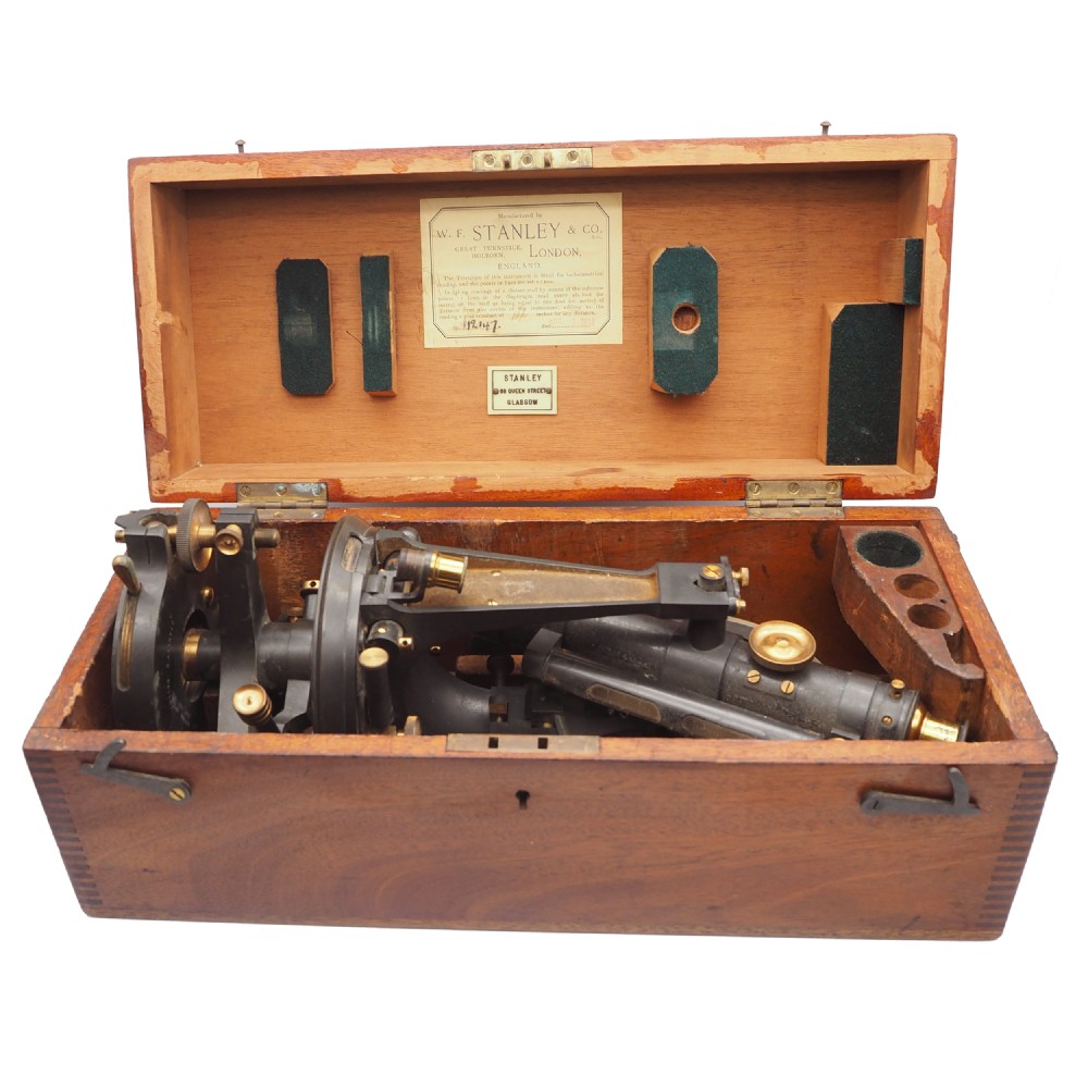 Superb Stanley London Boxed Theodolite 