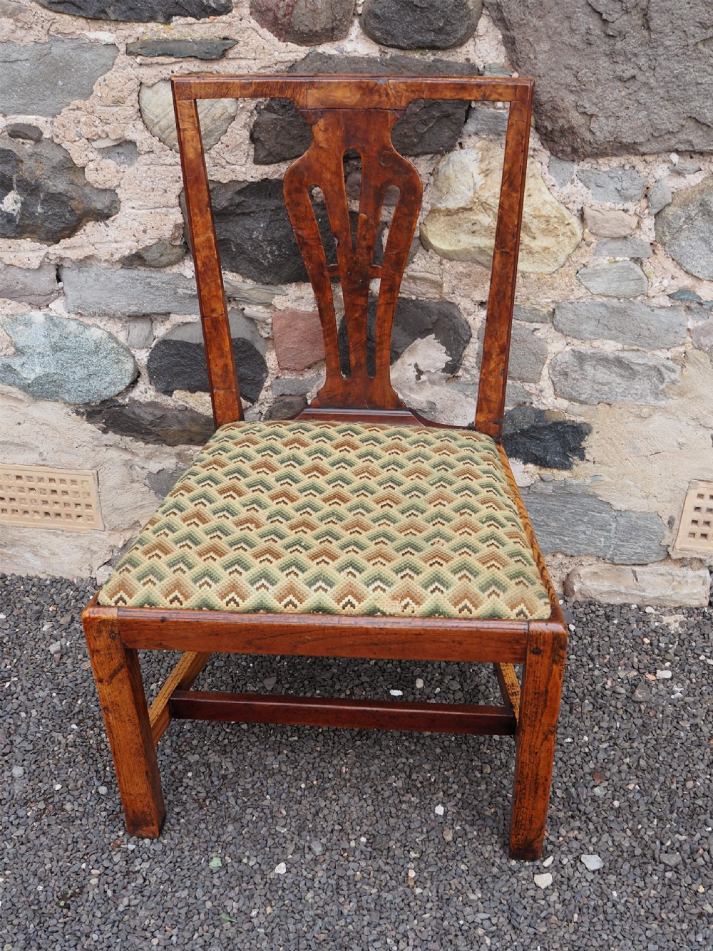 Large 18th Century Burr Elm Hand Chair