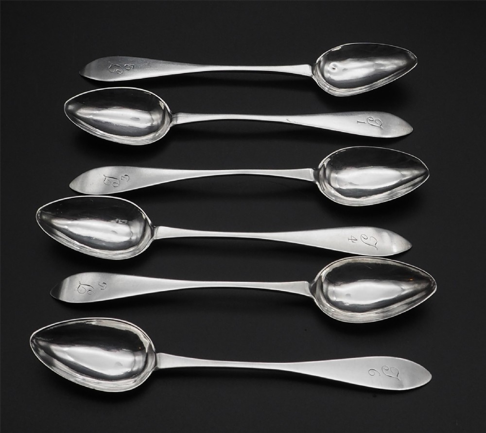 6 Rare Scottish Teaspoons. Ritchie, Perth
