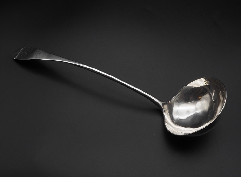 Huge Scottish Provincial Silver Ladle. Perth 