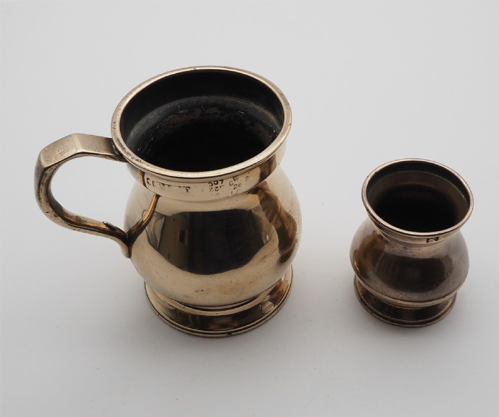 2 Heavy Georgian Bell Metal Measures