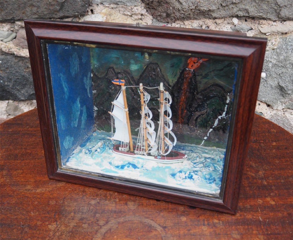 Late 19th Century Boxed Model Ship