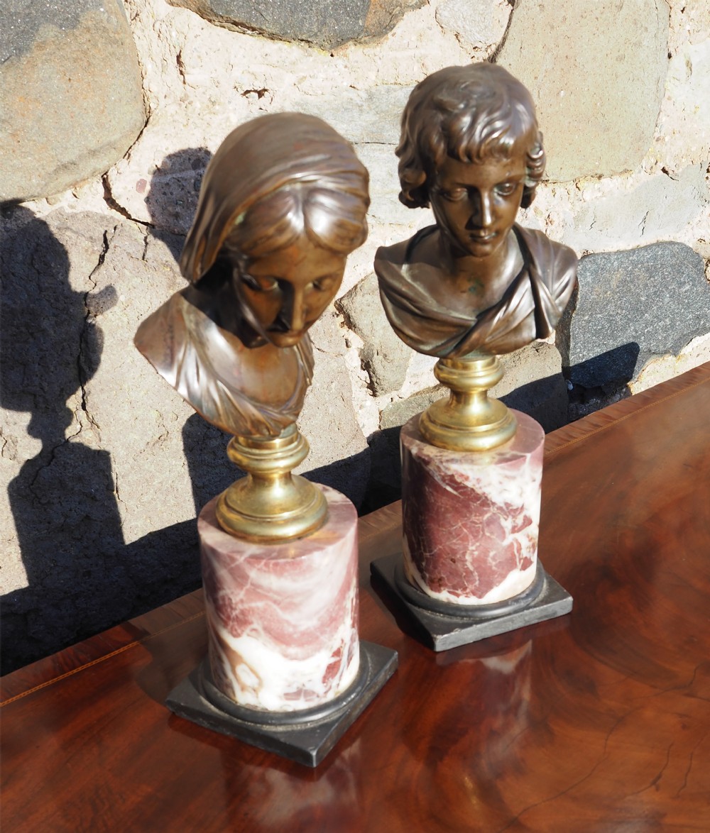 Good Pair of Victorian Bronze Figures