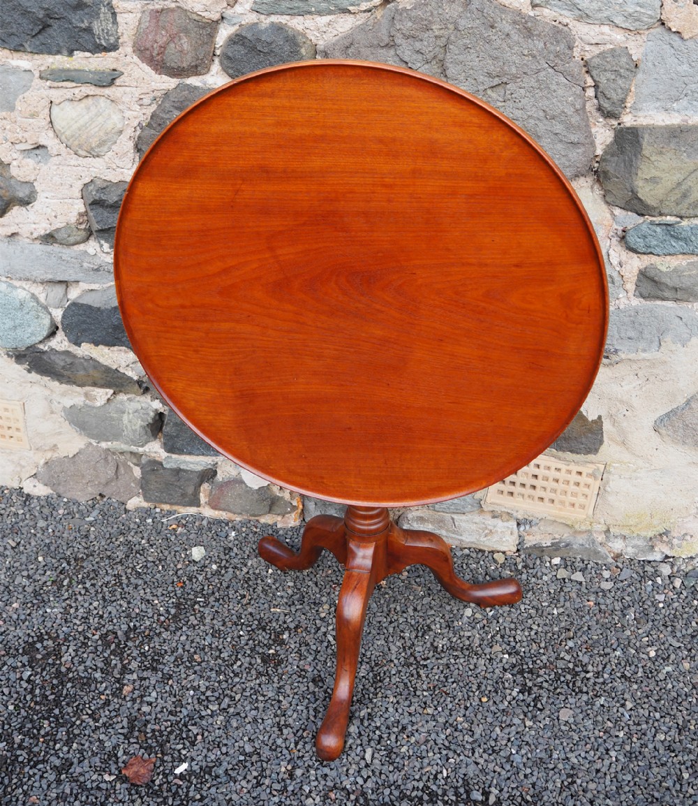 Large Size Mahogany Dish Top Tripod Table