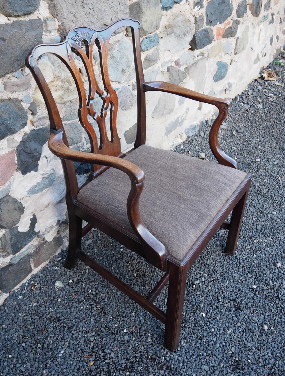 Fine Large Chippendale Period Arm Chair