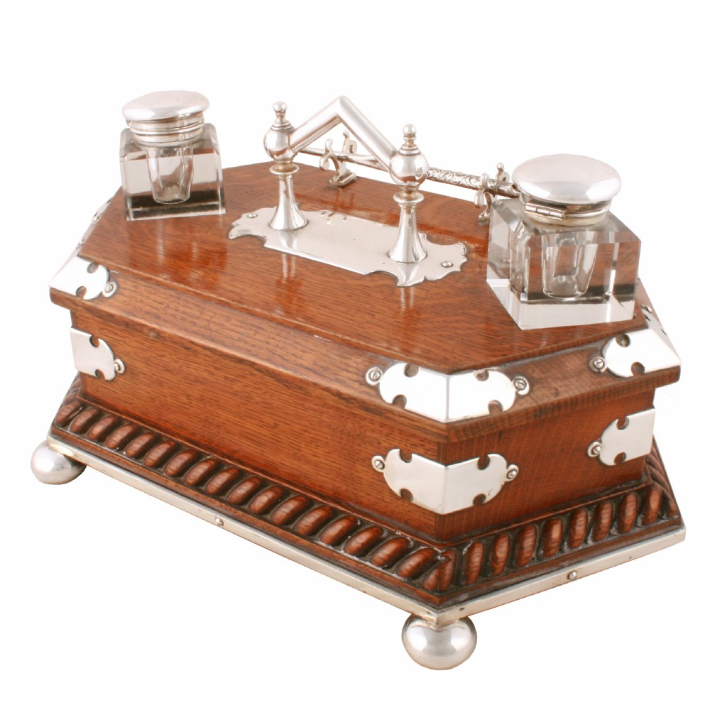Superb Quality Edwardian Oak Standish View III