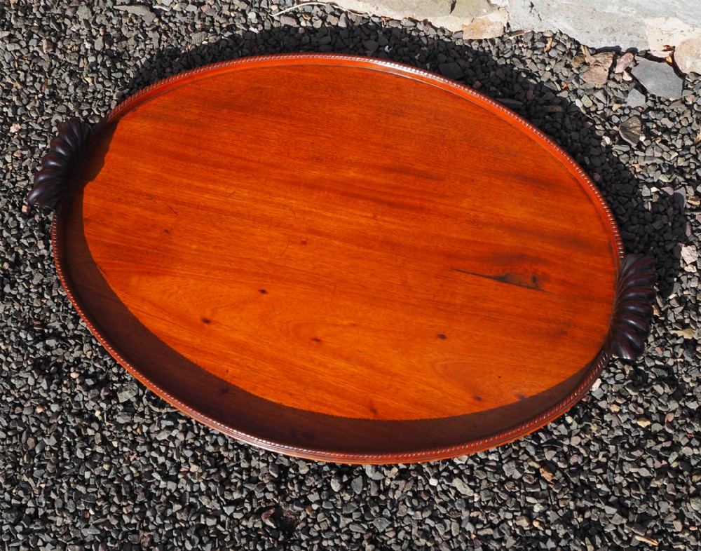 Stunning Georgian Mahogany Oval Tray
