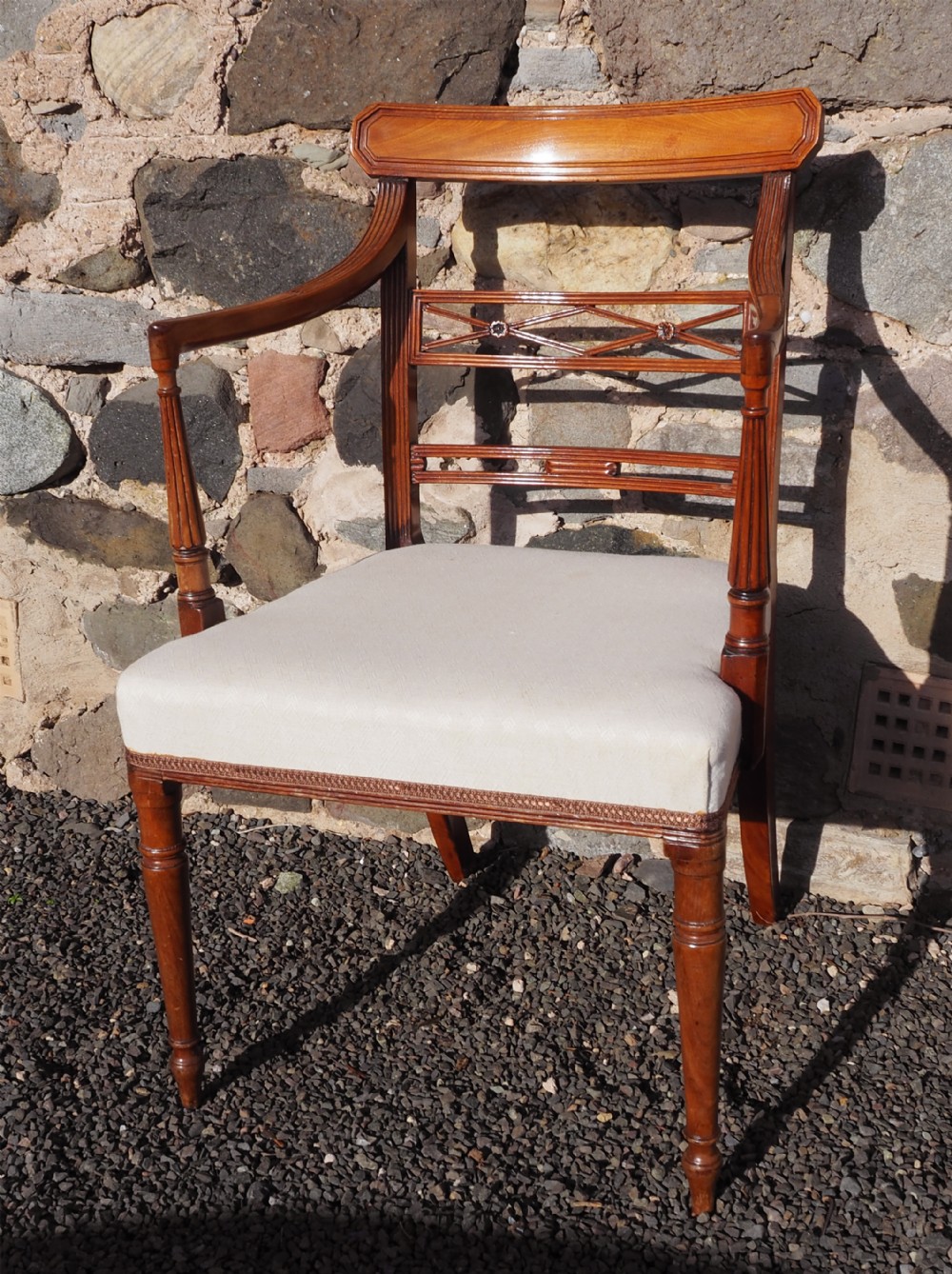 Georgian Mahogany Sheraton Arm Chair