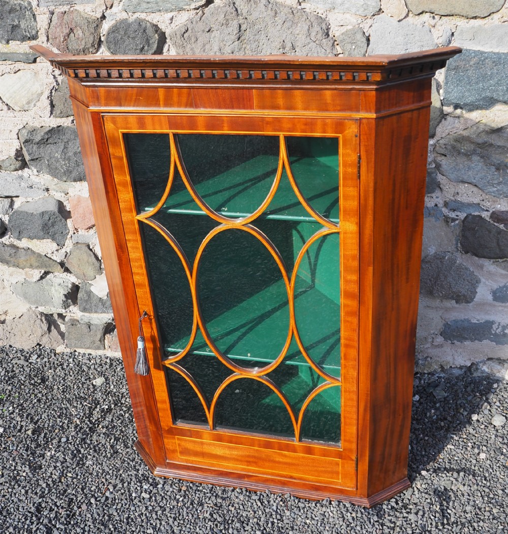 Superior Georgian Glazed Corner Cabinet