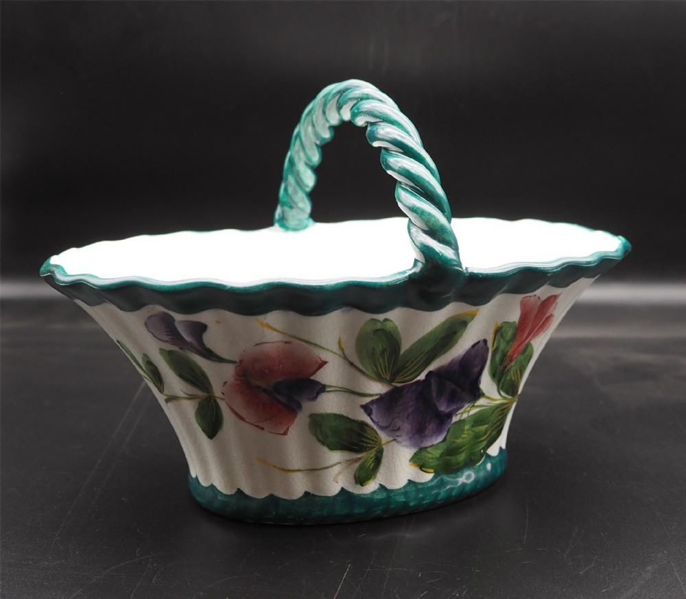 Fine Scottish Wemyss Ware Small Basket