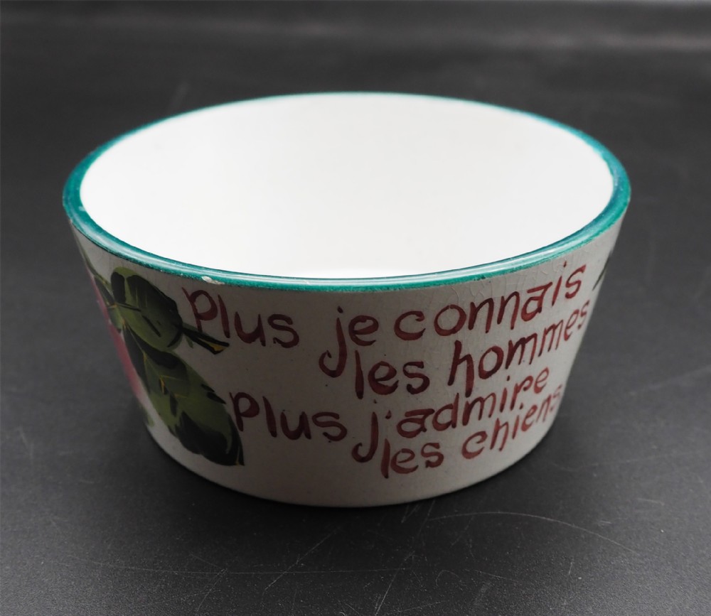 Early Scottish Wemyss Ware Dog Bowl