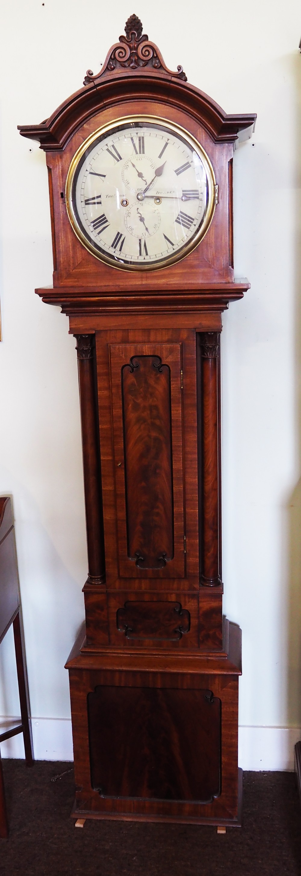 Scottish Mahogany Dead Beat Longcase Clock