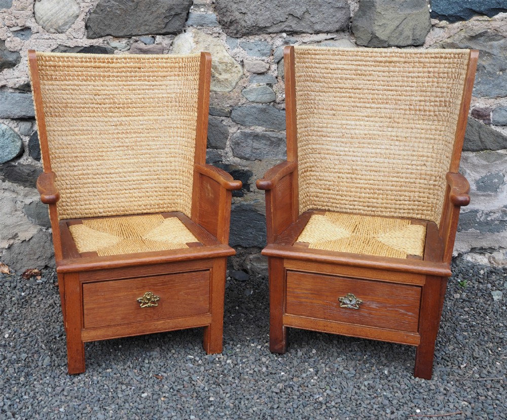 Mint Pair of Childs Oak Orkney Chairs