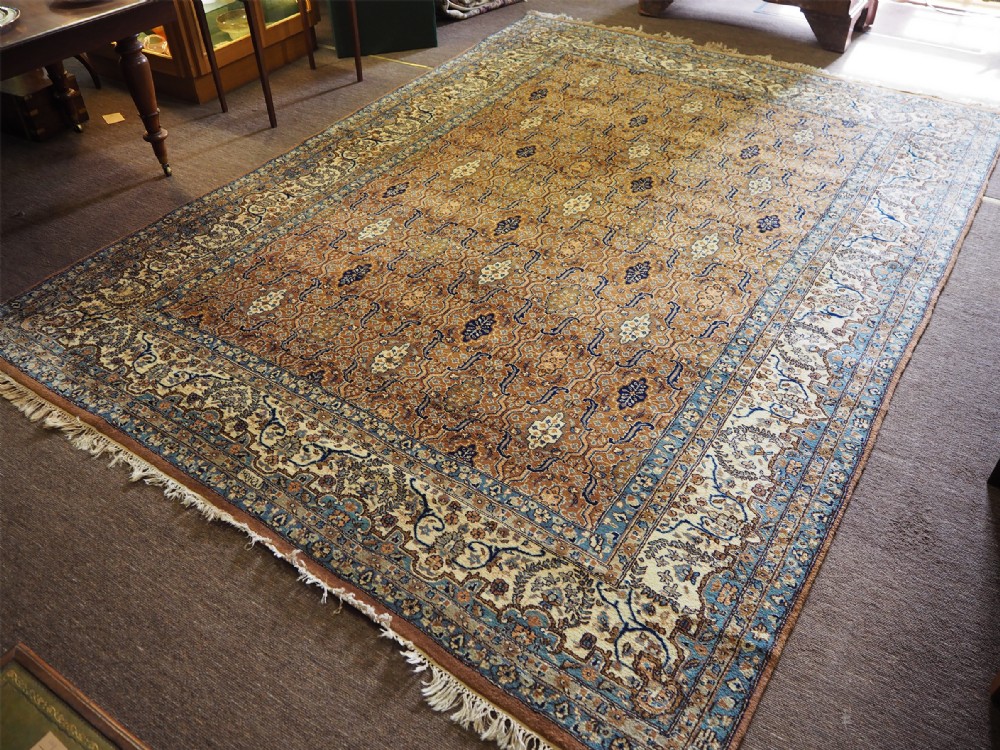 Good Persian Wool Carpet. Blue & Brown