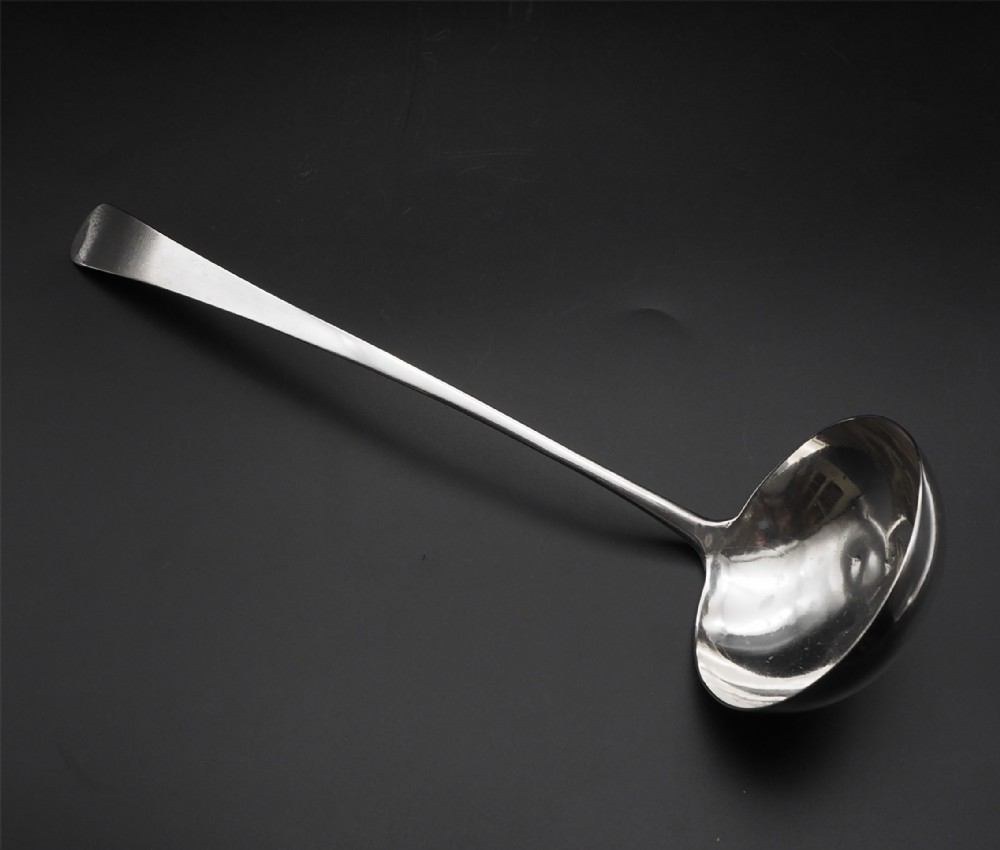 Large Mid 18th Century Silver Ladle