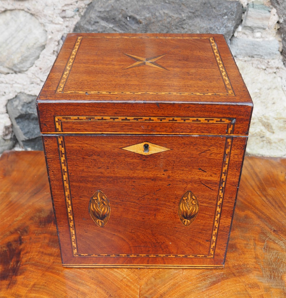 Georgian Inlaid Mahogany Decanter Box