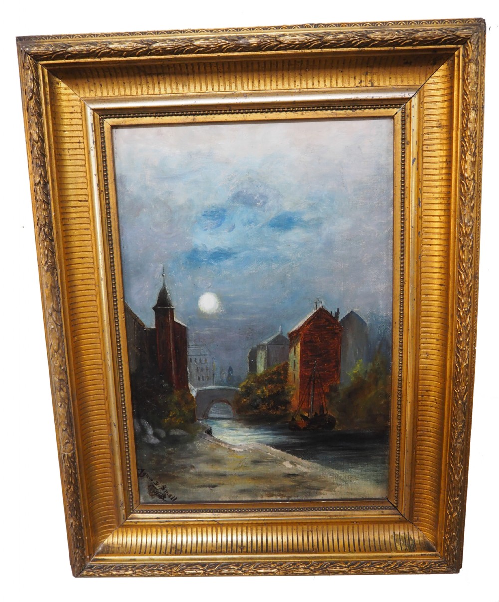 Atmospheric Pair of Victorian Oil Paintings. 