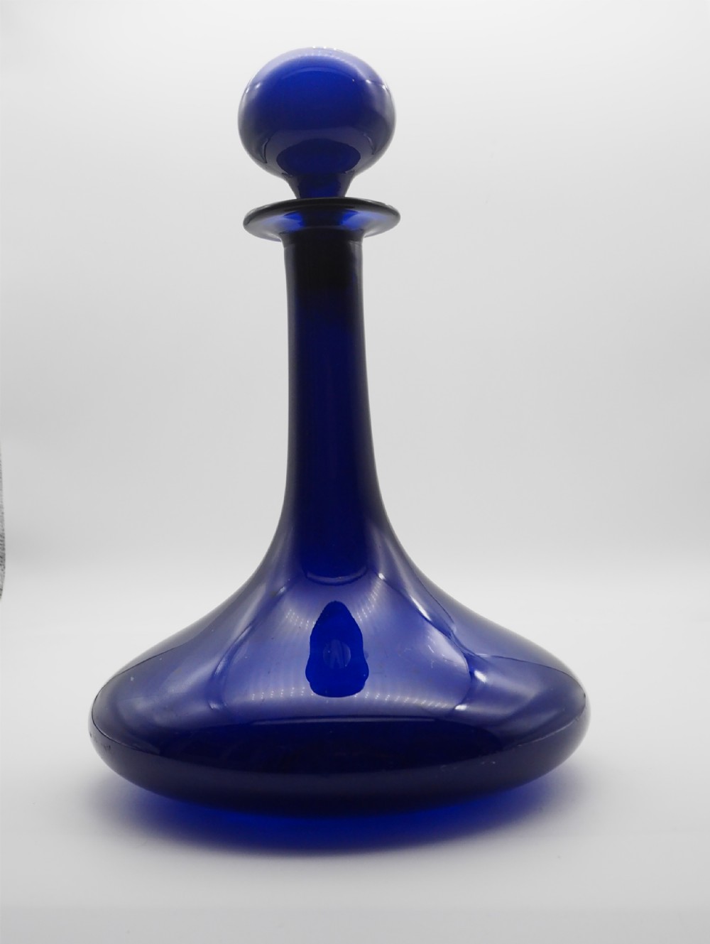 Georgian Bristol Blue Glass Decanter