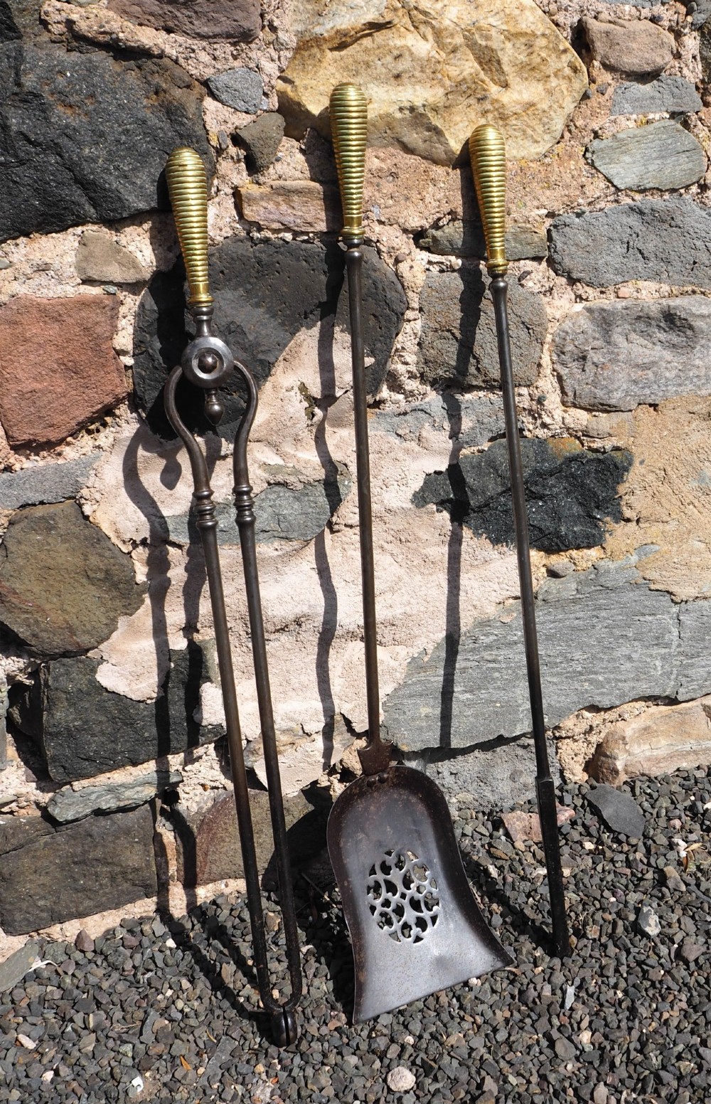 Set of 18th Century Steel Fire Irons