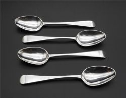 4 WILLIAM BATEMAN 1 SILVER TEASPOONS