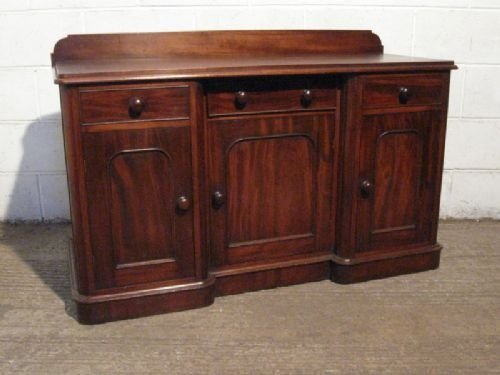 Antique Victorian Breakfront Mahogany Chiffonier Sideboard C1860