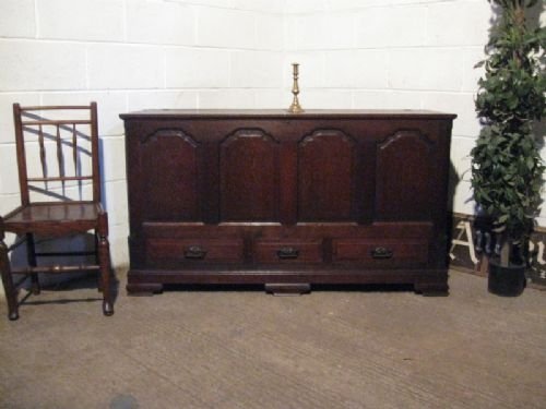 Large Antique Early Georgian Oak Mule Chest Coffer C1740 Wdb3483/19.9