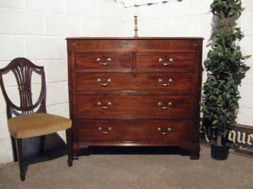 Stunning Antique Regency Inlaid Mahogany Chest of Drawers C1800
