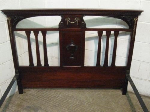 fig 1. SUPERB ANTIQUE EDWARDIAN MAHOGANY & ORMOLU ADAMS STYLE DOUBLE BESTEAD C1900
