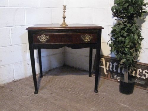 Pretty Antique Georgian Oak Peg Joined Lowboy Side Table C1780