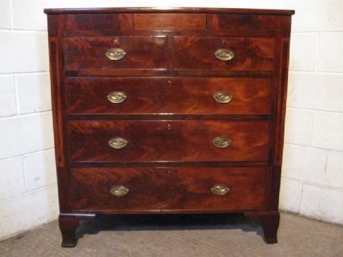 Antique Regency Flamed Mahogany Chest of Drawers C1800