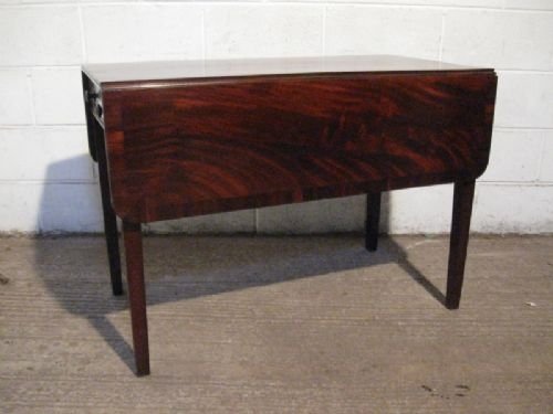 Large Antique Regency Flamed Mahogany Pembroke Table (Seats Six) C1800