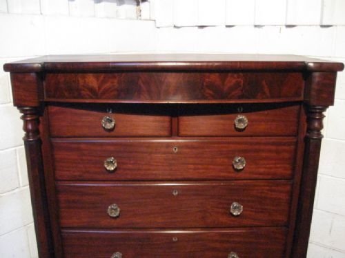 fig 1. LARGE ANTIQUE MAHOGANY SCOTCH CHEST OF DRAWERS C1860