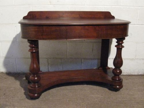 Antique Victorian Mahogany Duchesse Console Hall Side Table C1870