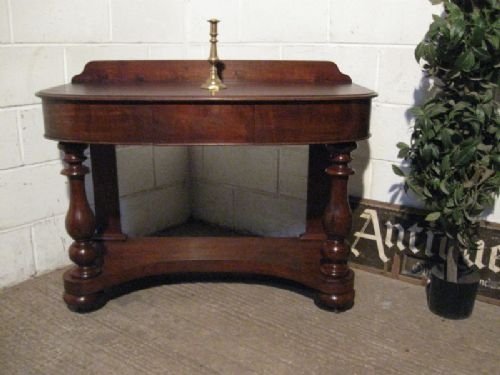 fig 1. ANTIQUE VICTORIAN MAHOGANY DUCHESSE CONSOLE HALL SIDE TABLE C1870