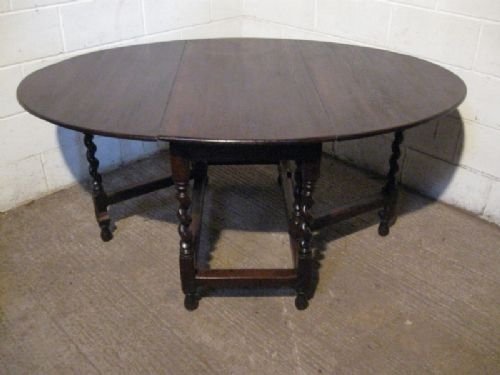 Antique Georgian Country Oak Peg Joined Gate Leg Drop Leaf Table C1780 Seats 6-8