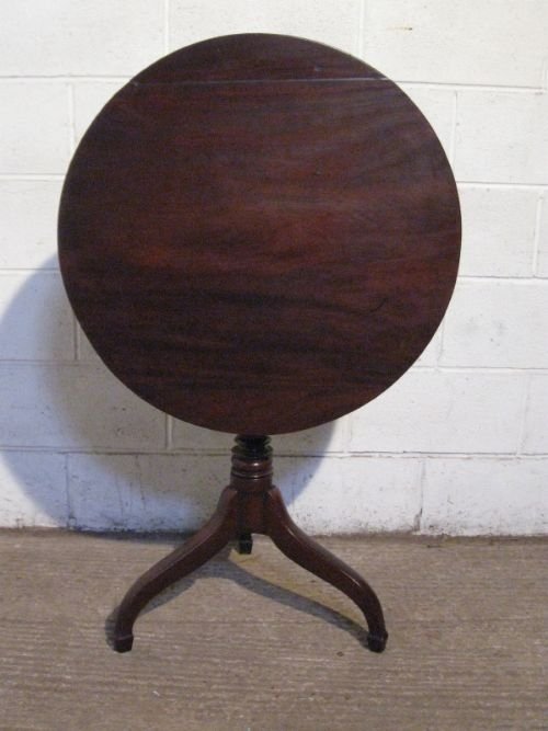 Antique Regency Mahogany Plank Tilt Top Table C1800