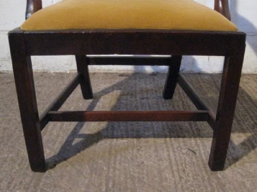 fig 1. ANTIQUE GEORGIAN MAHOGANY SIDE HALL DESK CHAIR C1780