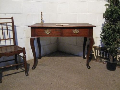 Lovely Antique Victorian Oak Writing Desk Side Table C1860